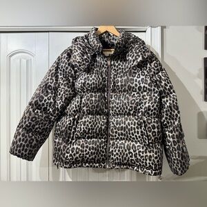 XL Michael Kors Leopard Puffer Winter Jacket